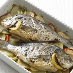 Zander Fish Tray with Potatoes